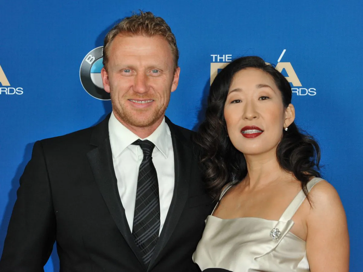 Kevin McKidd, left, and Sandra Oh arrive at 66th Annual DGA Awards Dinner at the Hyatt Regency Century Plaza Hotel on Saturday, Jan. 25, 2014, in Los Angeles, Calif. (Photo by Richard Shotwell Invision/AP)