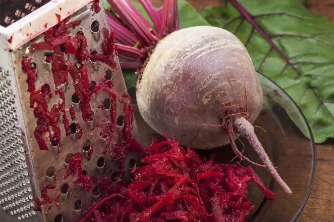 Mix grated beet and ground turkey for a delicious burger that is good for your blood. (marekuliasz/photos.com)