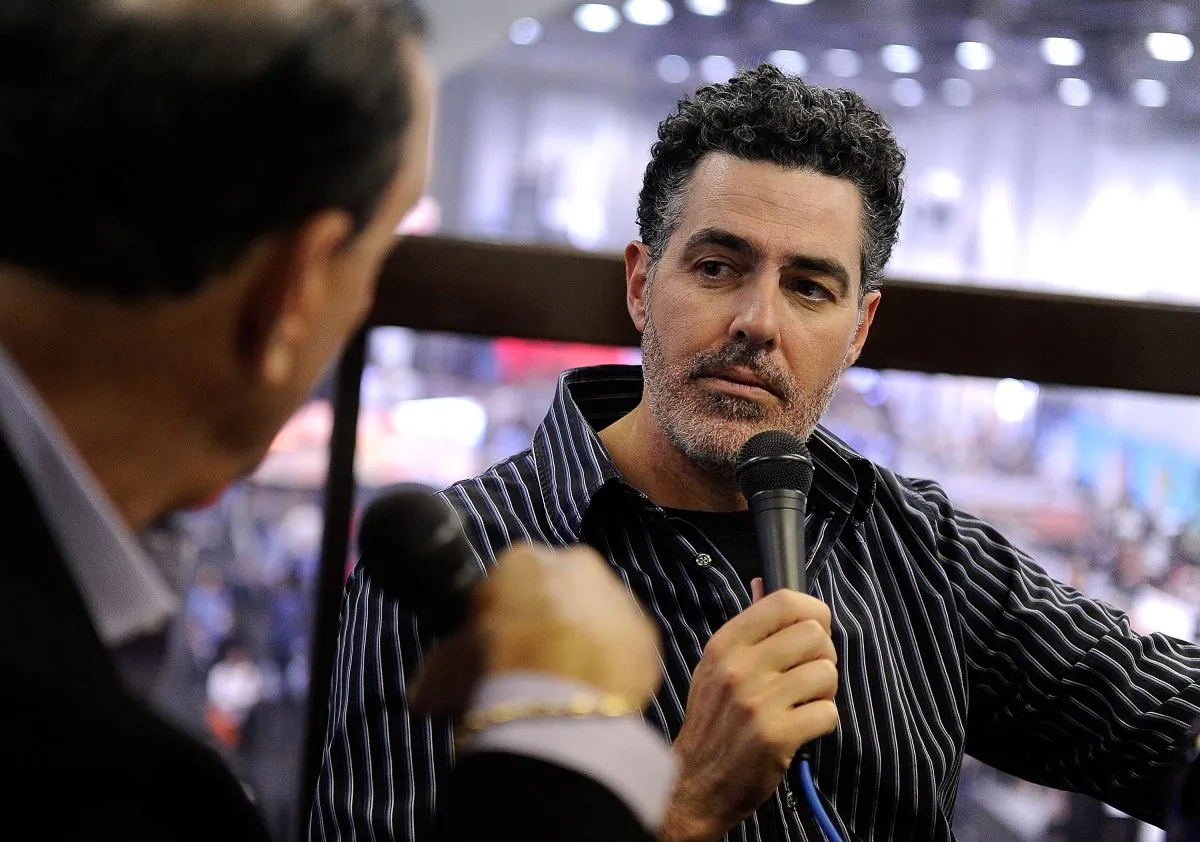 Television personality Adam Carolla (R) at the Las Vegas Convention Center on March 25, 2014. (David Becker/Getty Images for Nightclub & Bar Media Group)