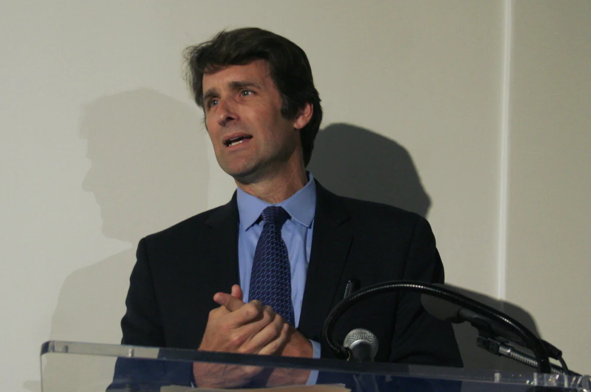 Edward Alden, senior fellow at the Council on Foreign Relations, was a guest speaker on a panel concerning the Obama Administration’s immigration border enforcement record. The event was held at NDN, a Washington-based think tank, on April 23. (Gary Feuerberg/ Epoch Times)