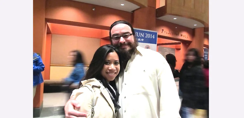 Michelle Torrecampo and Jose Gonzalez enjoy Shen Yun Performing Arts at the New Jersey Performing Arts Center, on April 12, 2014. (Wei Yong/Epoch Times)