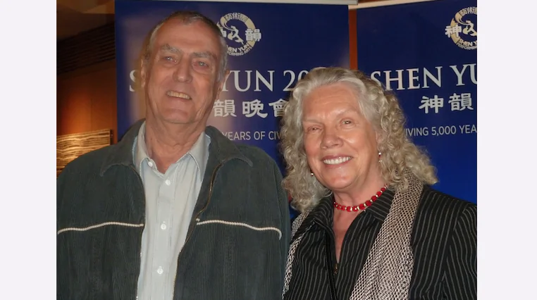 Marco and Jannie van Leeuwen attend Shen Yun Performing Arts at at the Adelaide Festival Centre on April 19. (Courtesy of NTD Television)
