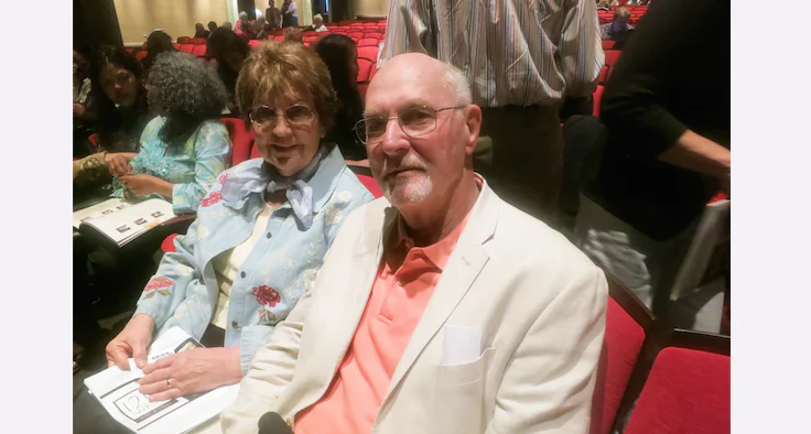 Mr. and Mrs. David Baker attend Shen Yun Performing Arts at the Clowes Memorial Hall of Butler University, on April 19. (Stacey Tang/Epoch Times)