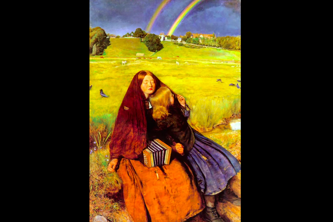 "The Blind Girl," 1854-1856, by John Everett Millais (1829-1896). Oil on canvas. (Courtesy of Art Renewal Center)
