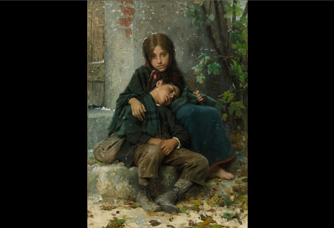 “Out in the Cold,” by Léon Bazile Perrault (1832–1908). (Courtesy of Art Renewal Center)
