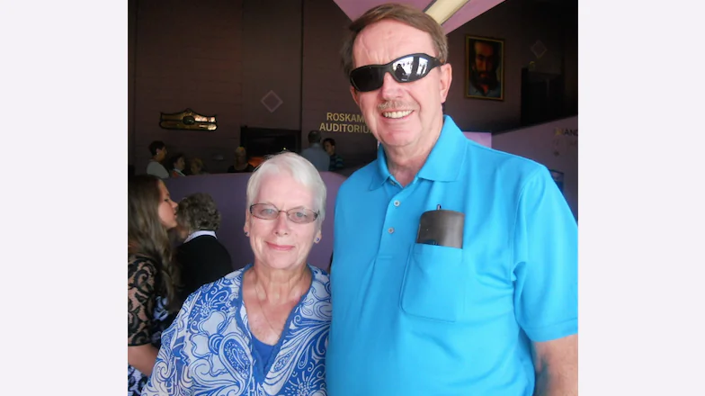 Edna Robinson and Don Cavern enjoy Shen Yun Performing Arts at Sarosota's Van Wezel Arts Hall, on April 23. (Edie Bassen/Epoch Times)