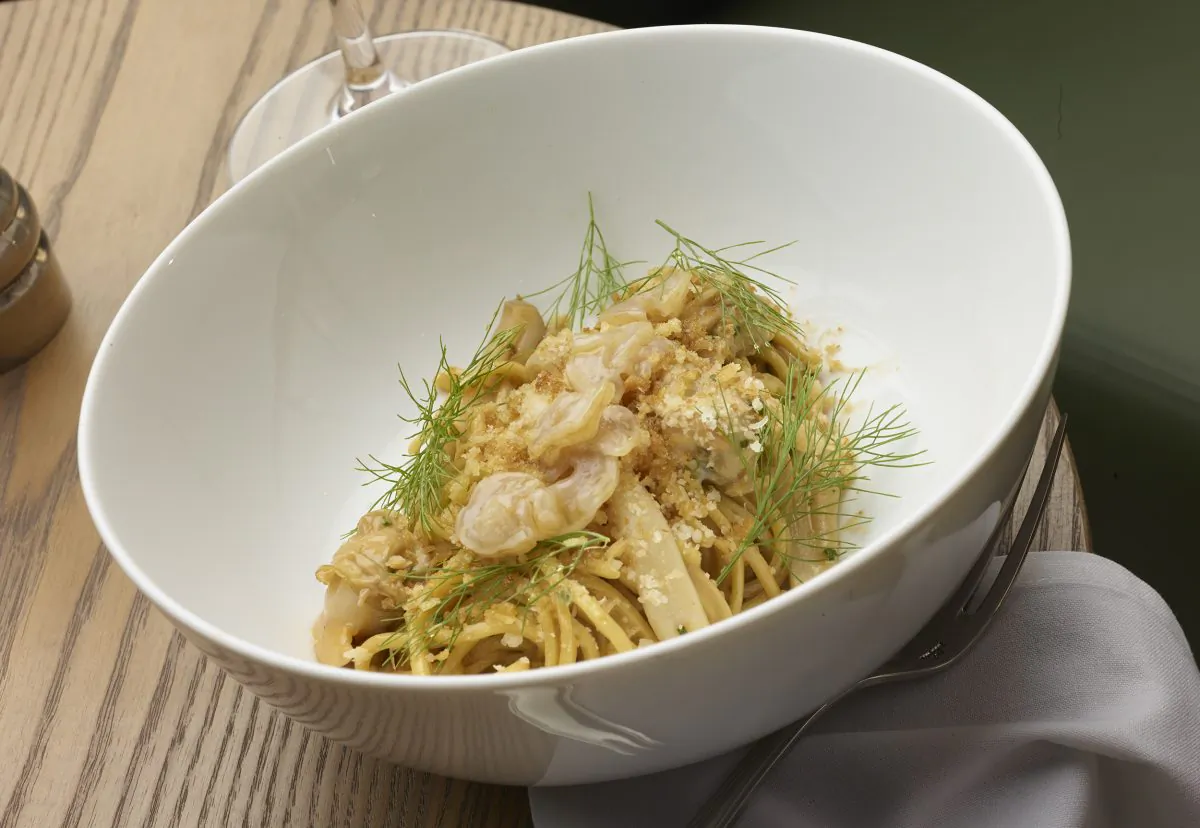 Spaghetti and clams at The Gander. (Courtesy of Bill Milne)