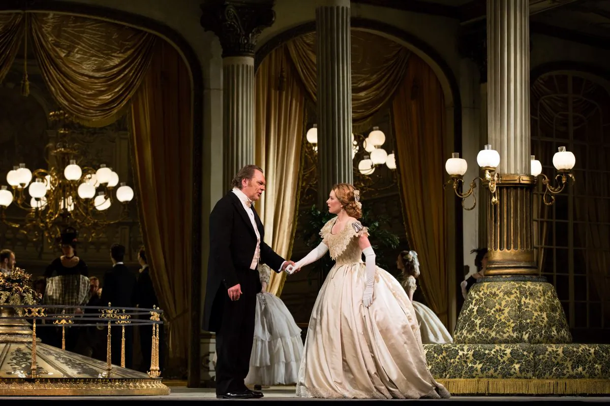 Michael Volle as Mandryka and Malin Byström in "Arabella.” (Marty Sohl/Metropolitan Opera)