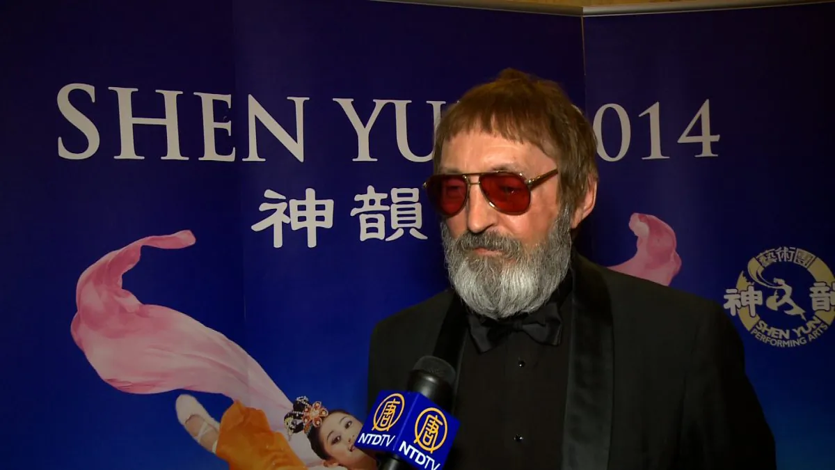 Musician Bill Moore at the Shea's Center for the Performing Arts in Buffalo on April 25, 2014. Mr. Moore said Shen Yun Performing Arts gave him a feeling of happiness. (NTD Television)