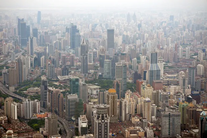 Commercial and residential property in Pudong, Shanghai, on August 2, 2013.  (Peter Parks/AFP/Getty Images)