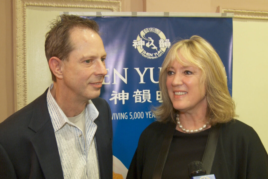 Diana Ramsay and Michael Greene attend Shen Yun Performing Arts at the Merriam Theater in Philadelphia on Saturday, April 26, 2014. (NTD Television)