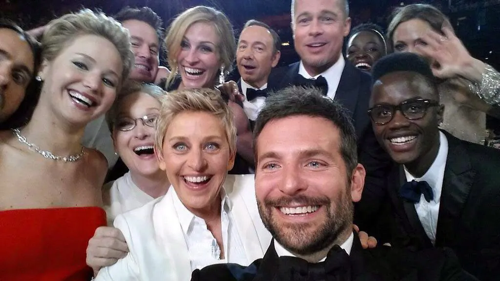 This star-studded photo taken at the Oscars by Ellen DeGeneres sparked an ongoing protest by Inuit against the celebrity after she gave money raised from the image to Humane Society International, which fights seal hunting. The group says it doesn't oppose Inuit subsistence sealing. (The Canadian Press/AP/Ellen DeGeneres)
