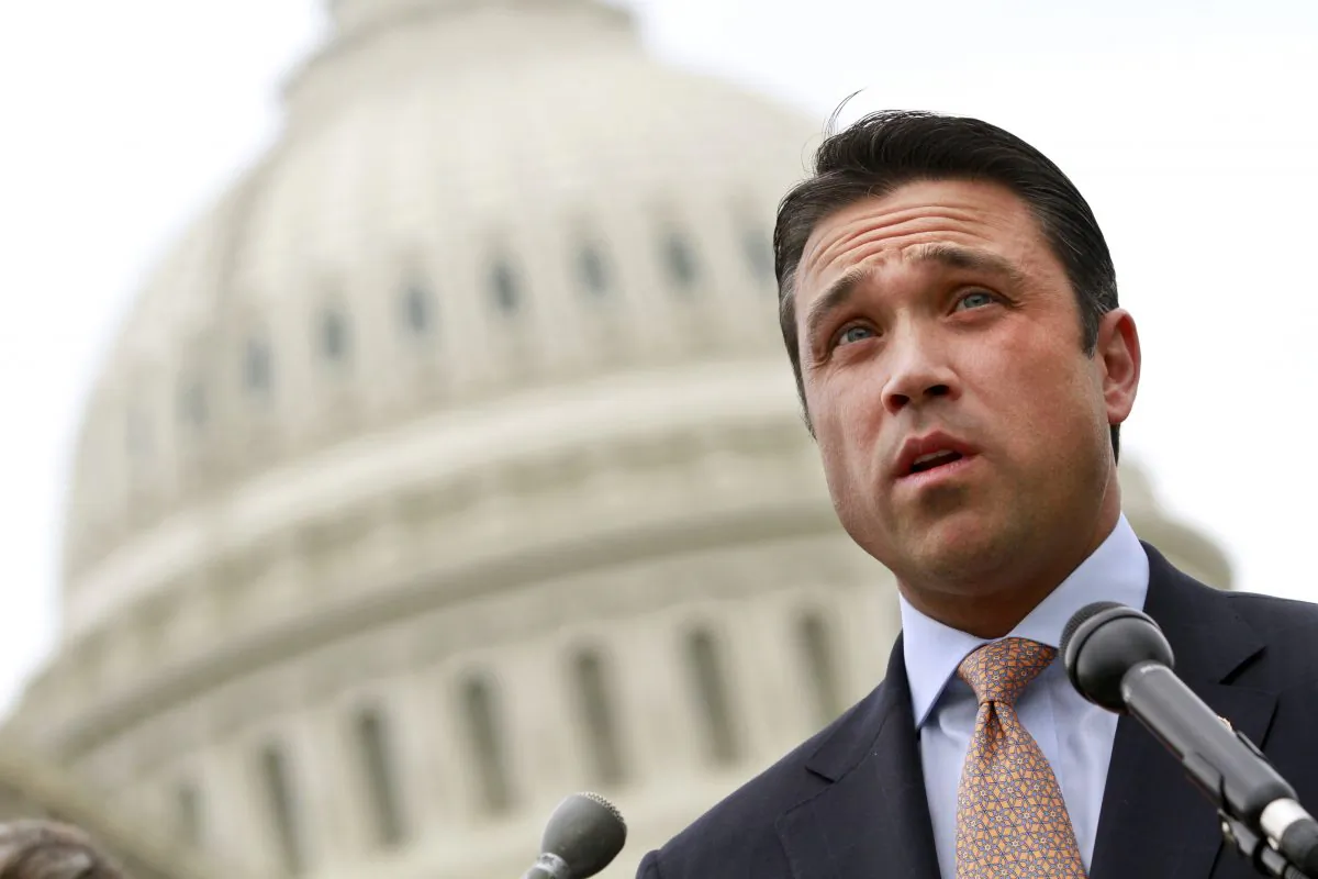 Rep. Michael Grimm (R-N.Y.) at the Capitol in Washington on May 9, 2012. After pleading guilty to a federal tax evasion charge on Dec. 23, 2014, Grimm announced on Dec. 30, 2014, that he would resign from office next week because he would not be able to give the job his full attention anymore. (AP Photo/J. Scott Applewhite)