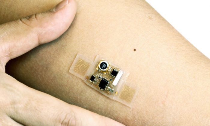 "The application of stretchable electronics to medicine has a lot of potential," says Yonggang Huang. "If we can continuously monitor our health with a comfortable, small device that attaches to our skin, it could be possible to catch health conditions before experiencing pain, discomfort, and illness." (Northwestern University)