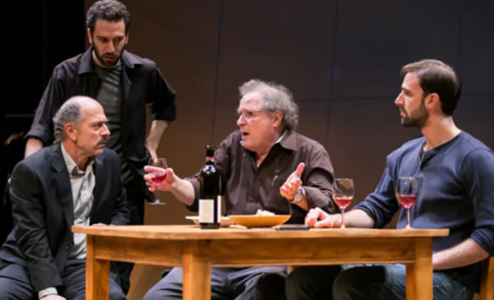 A scene from Motti Lerner’s “The Admission,” a critical yet nuanced look at the massacre and expulsion of the Palestinian residents of Tantura. The play’s central question is a nagging one: to achieve co-existence, should we bury the past and move on, or dig up the bones and risk fighting those conflicts all over again? (Photo: DC Theatre Scene)