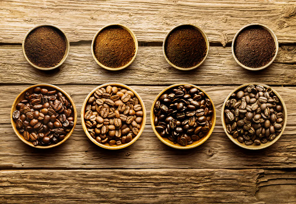 Four different varieties of coffee beans. (*Shutterstock)