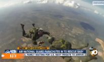 US National Guard Parachutes In to Rescue Baby Stranded With Family