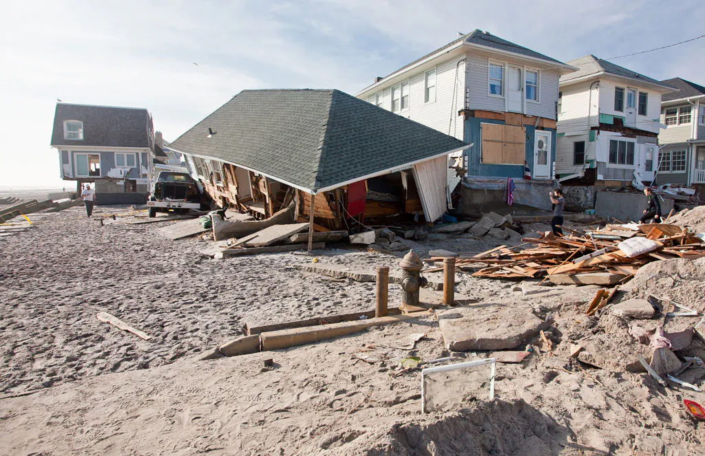 A House that is barely standing just a week after Hurricane Sandy ripped through the area in the Rockaways, New York, on Nov. 11, 2012. To this day, many people are still waiting for their houses to be re-built from the storm. (Samira Bouaou/Epoch Times)
