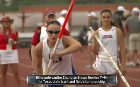 Blind Pole Vaulter Inspires