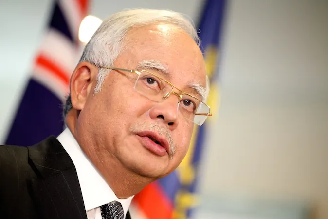 Malaysian Prime Minister Najib Razak addresses the media after a bilateral meeting at the Commonwealth Parliament Offices at Exchange Plaza on April 3, 2014 in Perth, Australia. (Richard Wainwright - Pool/Getty Images)