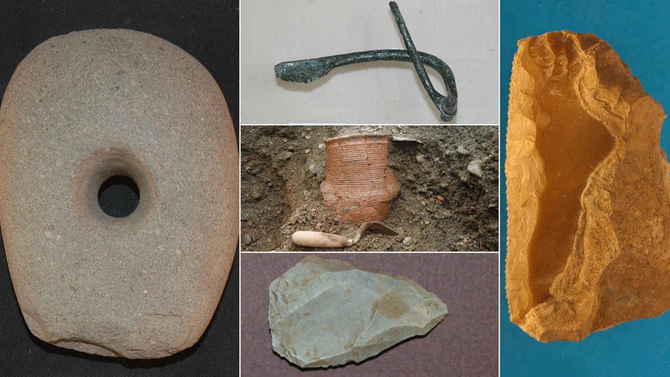Archaeological site uncovered during road works in Wigtownshire. (TAFAC)