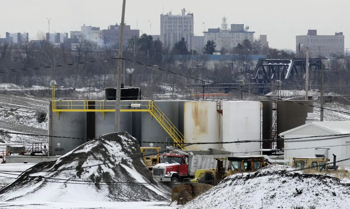 A brine injection well seen in Youngstown, Ohio. (Amy Sancetta/AP Photo)