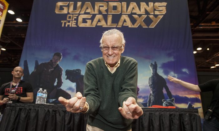 Comic book legend Stan Lee at the Chicago Comic & Entertainment Expo at McCormick Place on Friday, April 25, 2014, in Chicago. (Barry Brecheisen/Invision/AP)
