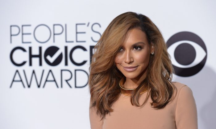 Naya Rivera arrives at the 40th annual People's Choice Awards at Nokia Theatre L.A. Live on Wednesday, Jan. 8, 2014, in Los Angeles. (Photo by John Shearer/Invision/AP)