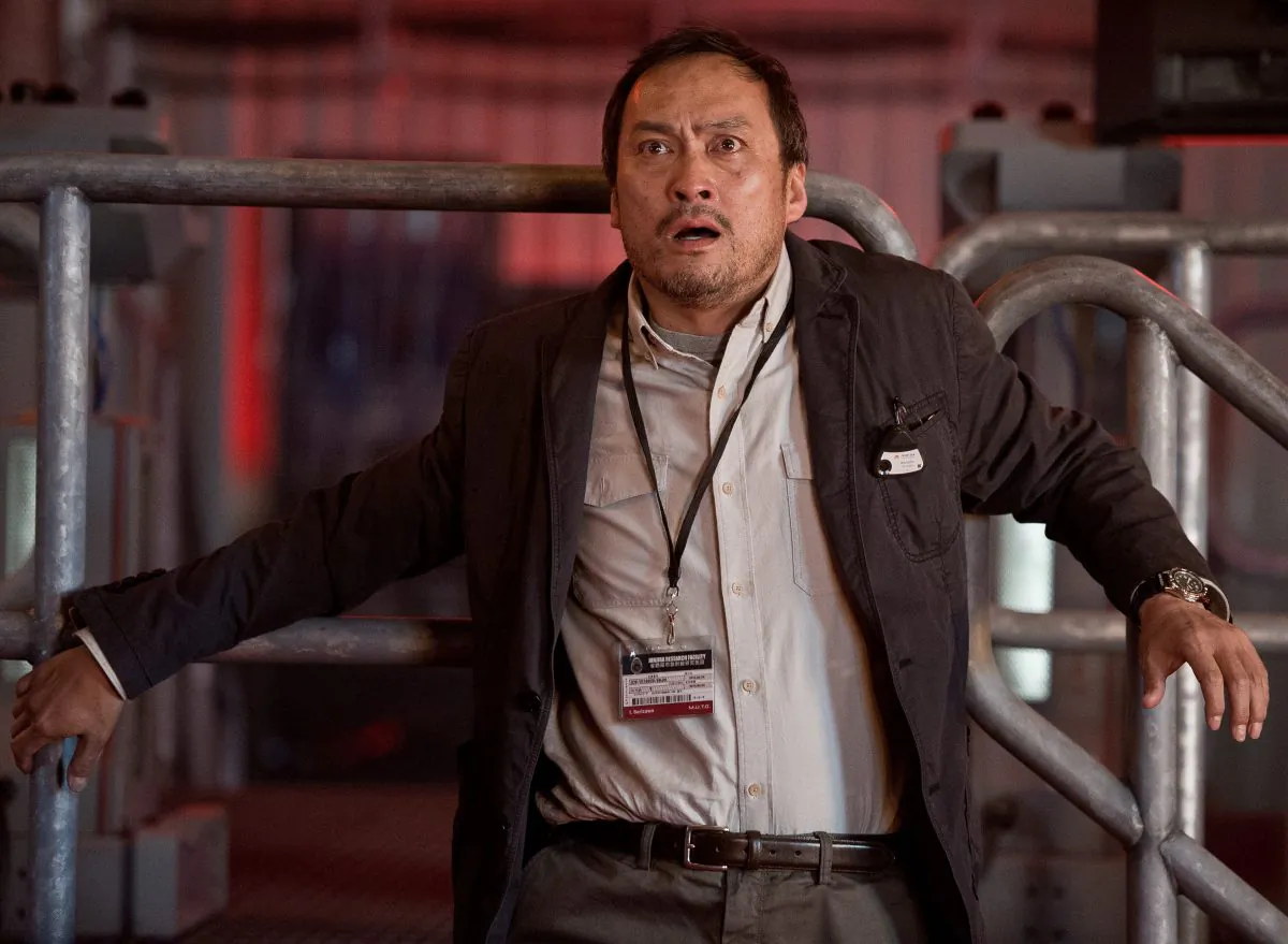 Ken Watanabe exudes terror as Dr. Ishiro Serizawa. (Warner Bros.)