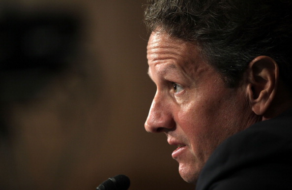 Former U.S. Secretary of the Treasury Timothy Geithner testifies during a hearing on Capitol Hill, July 26, 2012.(Alex Wong/Getty Images)