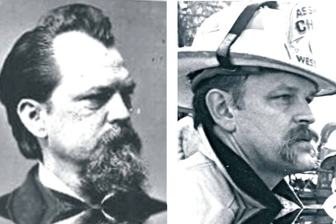 Civil War General John B. Gordon (L) and Jeff Keene (R). (Courtesy of www.IISIS.net)
