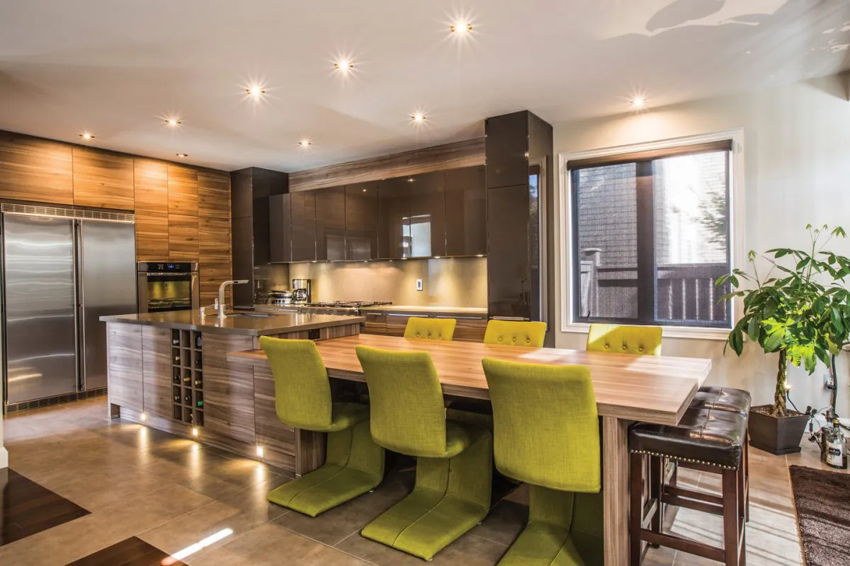 Mixing materials in a space can add interest and personality. (Peter Di Grado)