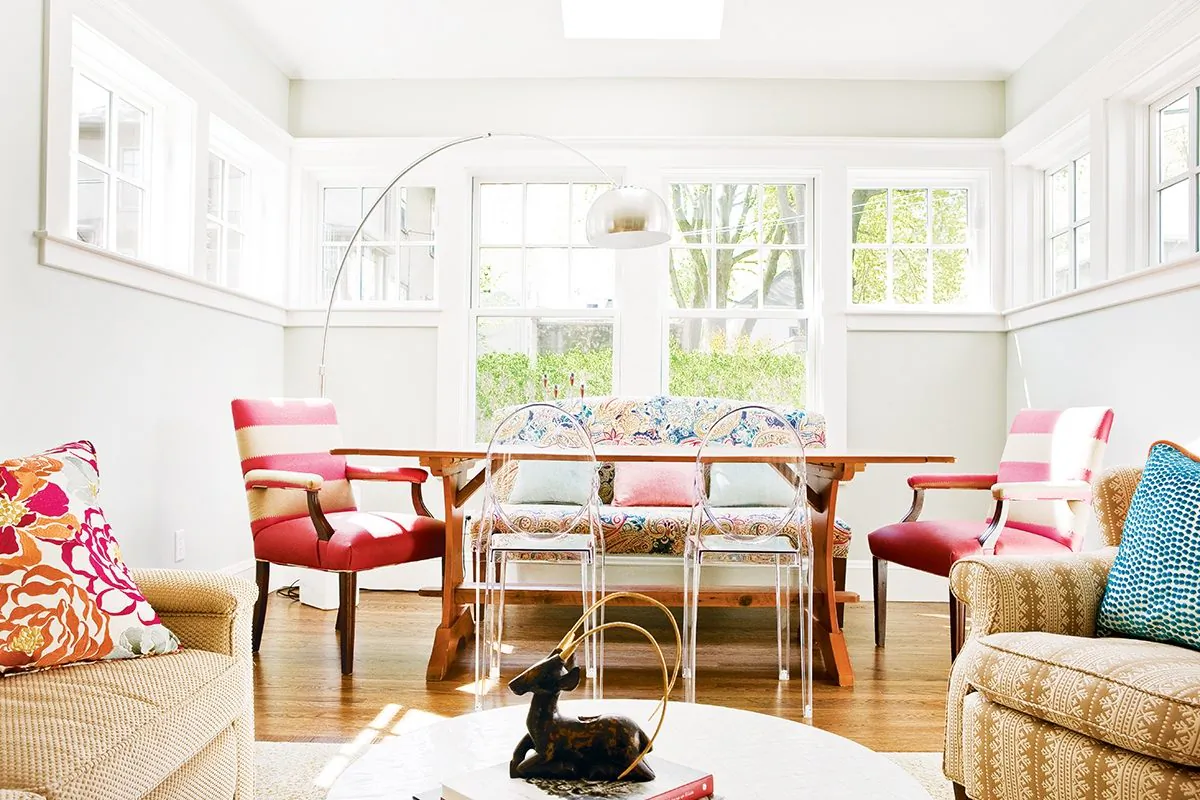 Experimented with different chairs and pair them with a bench to see how well they complement each other. (Michael J Lee)
