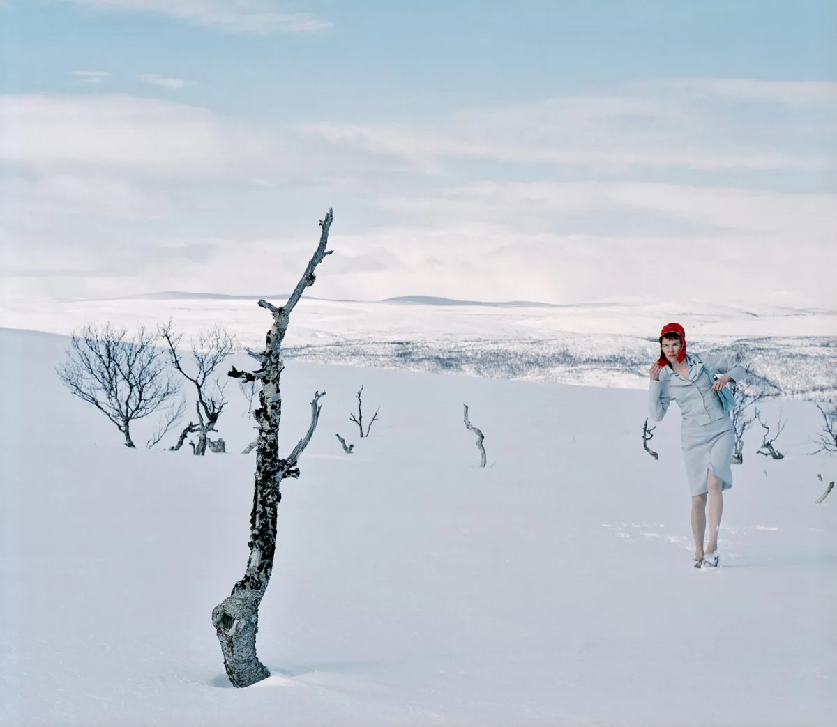 “Buollanoaivi” (Mount Palopaa), 2001, by Marja Helander. From the series Modern Nomads, photograph on aluminum. 
(Courtesy of Scandinavia House)
