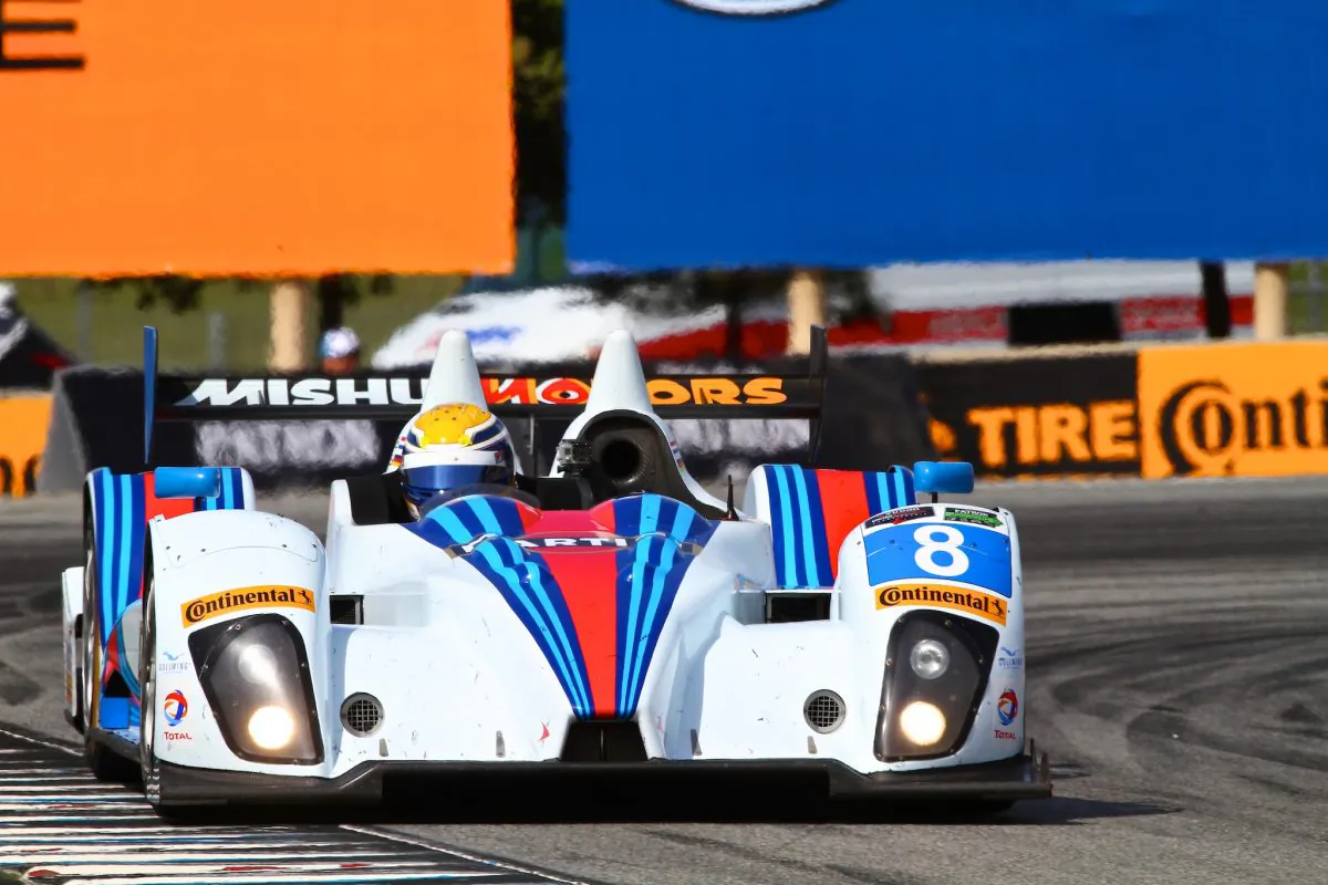 Mirco Schultis and Renger van der Zande in the #8 Starworks Oreca-Chevrolet PC earned the team its first 2014 TUSC win at the Pro-Am Monterey Grand Prix race Sunday May 5. (Halston Pitman/MotorsportsMedia)