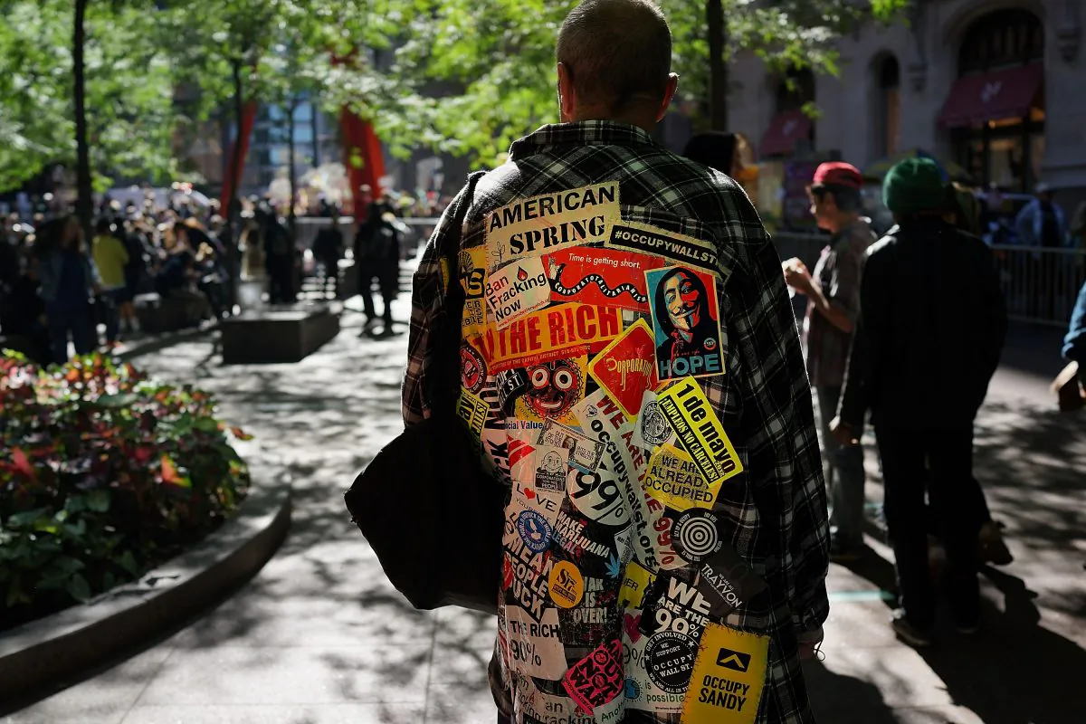 Protesters affiliated with Occupy Wall Street demonstrate at Zuccotti Park in the Financial District on Sept. 17, 2013. Long after the Occupy movement, people still believe in Piketty's ideas and focus on the wrong kind of inequality. (Spencer Platt/Getty Images)
