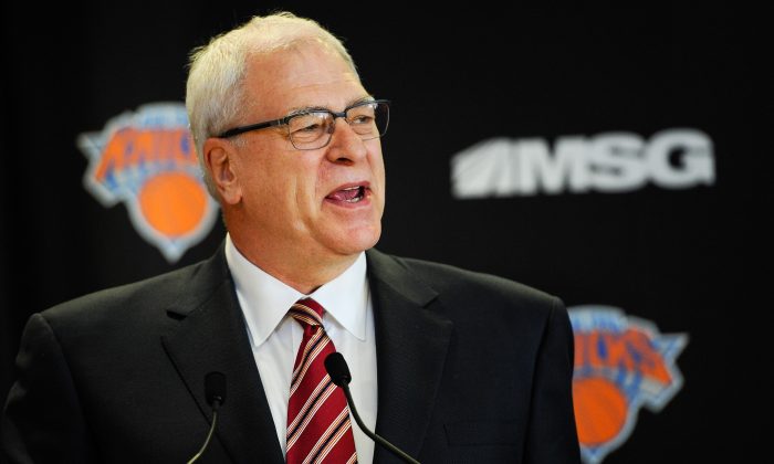Phil Jackson is back to the drawing board in his pursuit of a new coach. (Maddie Meyer/Getty Images) 