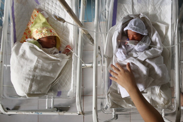 Premature babies sleep in their cots in the children's and maternity ward at the Eastern Visayas Medical Centre  in Leyte, Philippines on Nov. 20, 2013. ( Dan Kitwood/Getty Images)