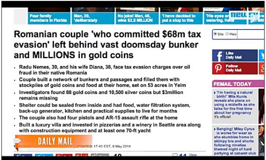 Wanted Romanian Couple Caches Millions in Coins Near Doomsday Bunker