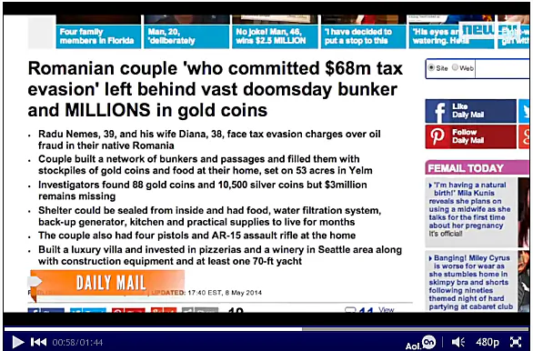 Wanted Romanian Couple Caches Millions in Coins Near Doomsday Bunker