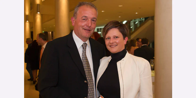 Bernard and Andrea Olujic loved the entire Shen Yun performance, on May 1, at the Festspielhaus Baden-Baden. (Courtesy of NTD Television)