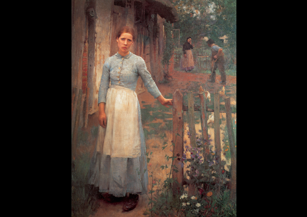 “The Girl at the Gate” by Sir George Clausen (1852–1944) (Courtesy of Art Renewal Center)