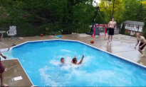 Basketball Players Impress With Amazing Choreographed Pool Dunk (Video)