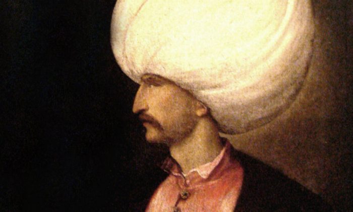 Suleiman I (Ottoman Turkish: سليمان اوّل) was the tenth and longest-reigning Sultan of the Ottoman Empire, from 1520 to his death in 1566. He is known in the West as Suleiman the Magnificent and in the East, as the Lawgiver. Painting by Titian. 