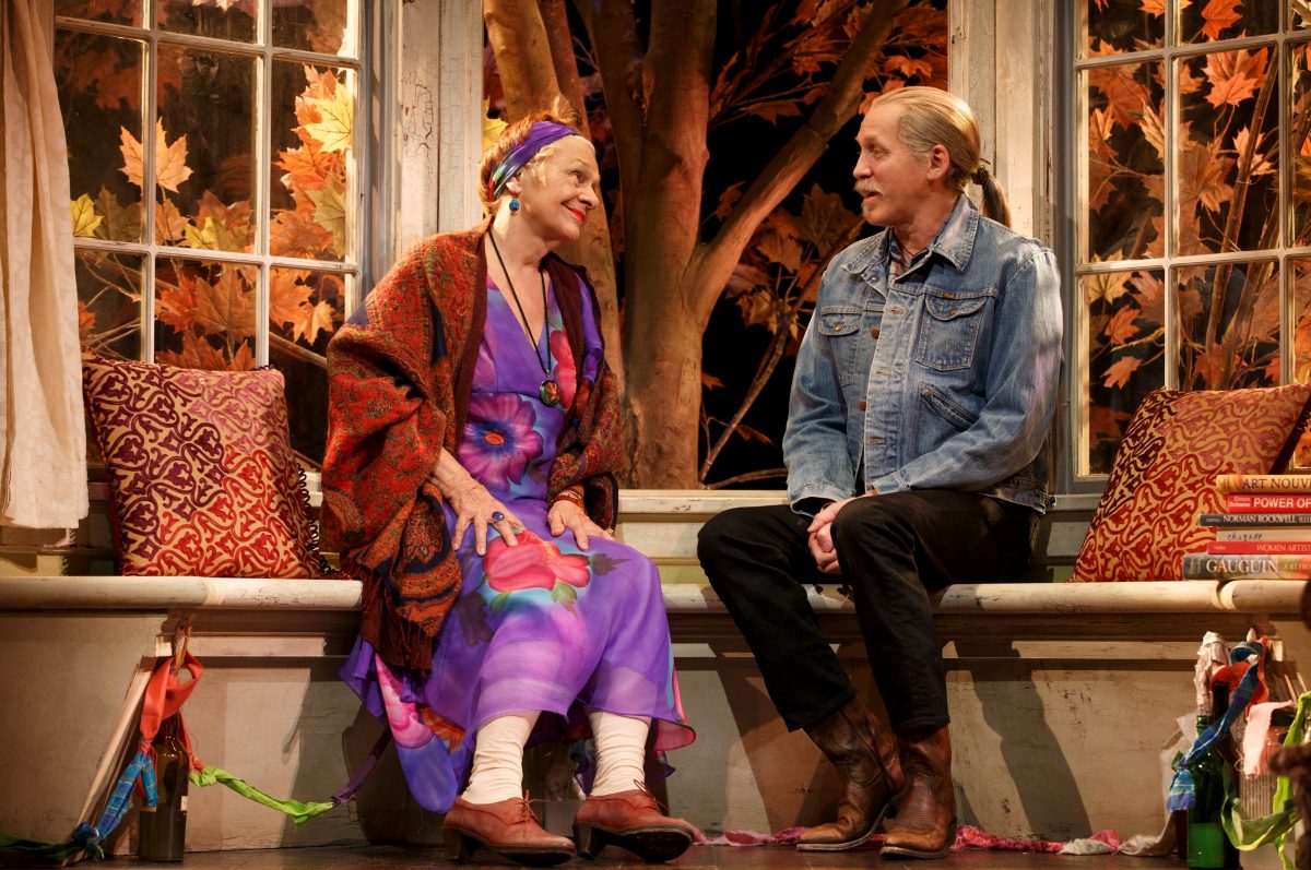 Alexandra (Estelle Parsons) and her youngest son, Chris (Stephen Spinella) in “The Velocity of Autumn.”  (Joan Marcus)