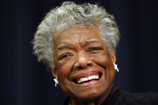 In this Nov. 21, 2008 file photo, poet Maya Angelou smiles at an event in Washington. Angelou, author of "I Know Why the Caged Bird Sings," has died, Wake Forest University said Wednesday, May 28, 2014.  She was 86.  (AP Photo/Gerald Herbert, File)