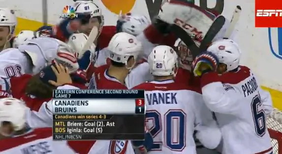 Canadiens Close Out Bruins