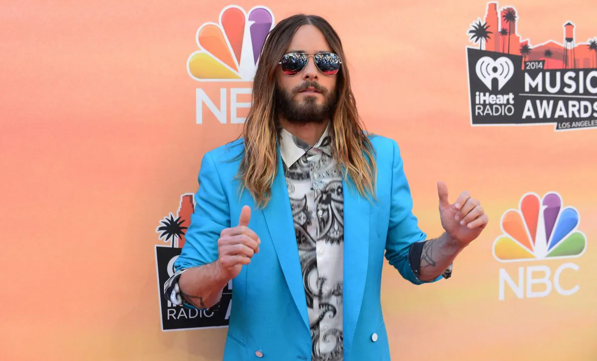 Jared Leto arrives at the iHeartRadio Music Awards at the Shrine Auditorium on Thursday, May 1, 2014, in Los Angeles. (Photo by Jordan Strauss/Invision/AP)