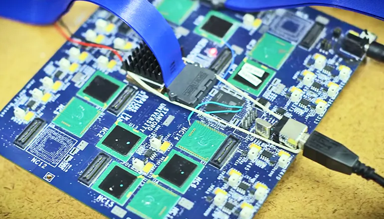 Neurogrid's speed and efficiency make it ideal for more than just modeling the human brain. Bioengineers are working to develop prosthetic limbs for paralyzed people that would be controlled by a Neurocore-like chip. (Stanford University)