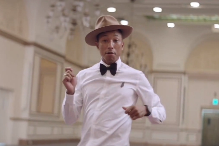 Pharrell in "Happy" Video. 